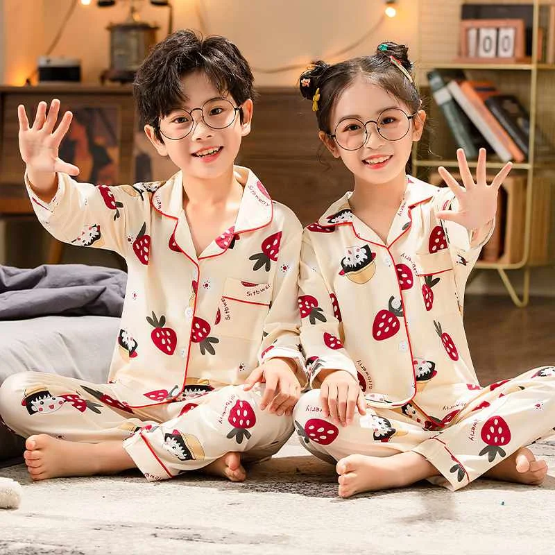 

Pijama Manga Larga Printed Patterned Girls Boys Sleepwear Pajamas Girls Boys Sleepwear Pijama Kids Sleepwear