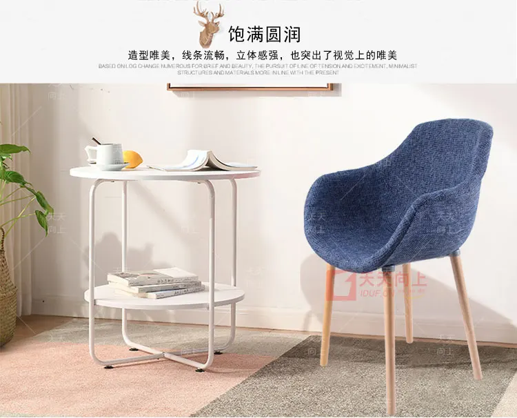 Wholesale Outdoor Fabric Cafe Chair for Chatting Dental Easy Chair Plastic Chair with Cloth Padded