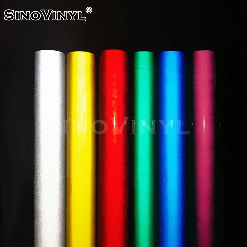 

SINOVINYL Wholesale White 3200 Acrylic Reflective Sheeting Advertising Vinyl Film Printing Material Sticker Roll