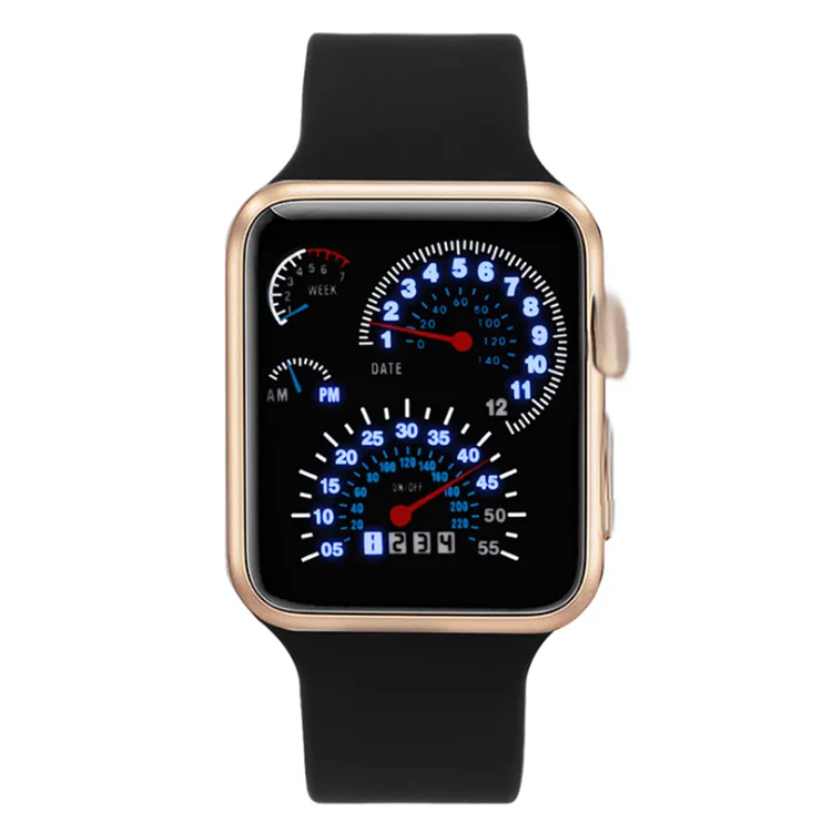 

Factory direct waterproof LED electronic silicone electronic student sports watch aviation watch