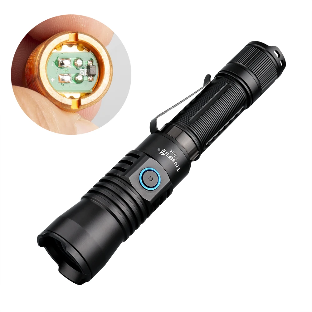 

Super Strong Flash Light Trustfire T30R Lep Rechargeable Type C 1100M Long Range Flashlight Laser Hunting Light Torch Flashlight