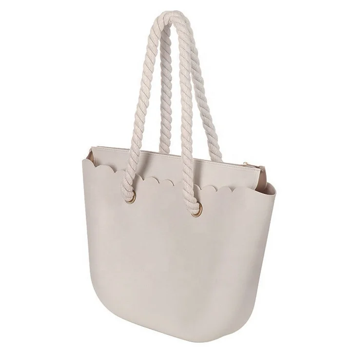 

8 Colors Waterproof Plastic Beach Tote Bags With Zipper Ladies PVC Jelly Handbags Outdoor EVA Handbags For Women
