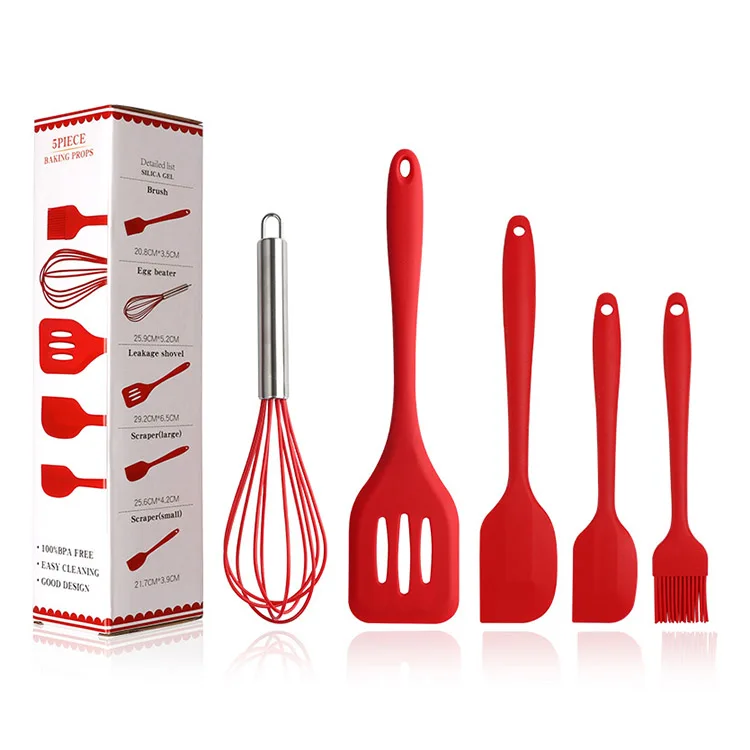 

Dropshipping Home Household Food Grade Silicone Kitchen Utensil Set Accessories Cooking Tools, 6 colors