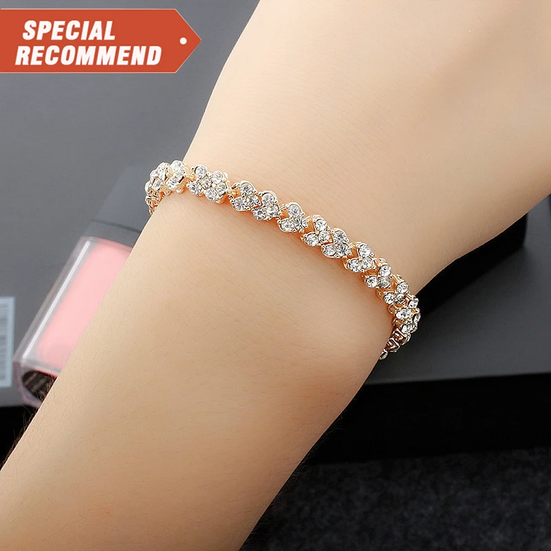 

2021 Wholesale High Quality Fashion Adjustable Wire 18k Gold Plated Zircon Bangle Bracelet Jewelry