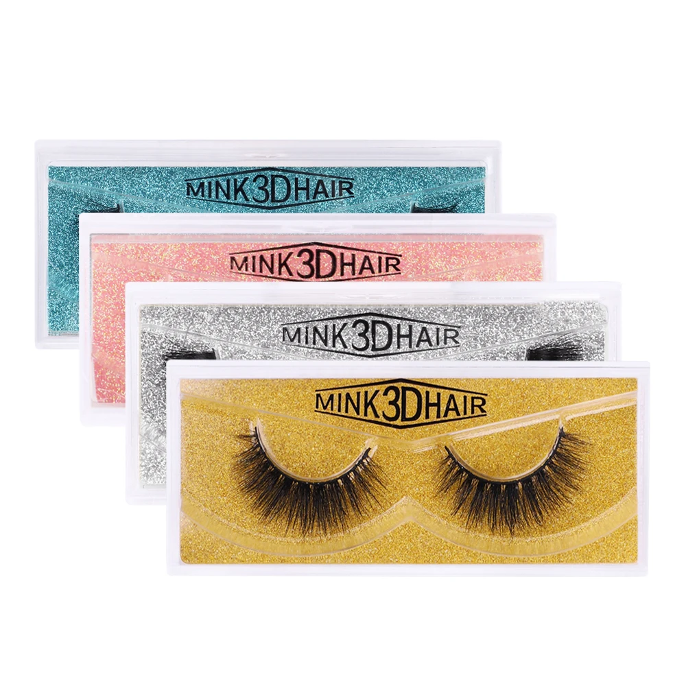 

Wholesale 2021 Handmade 3d Mink Eyelashes Nature mink eyelashes and packaging, Natural black