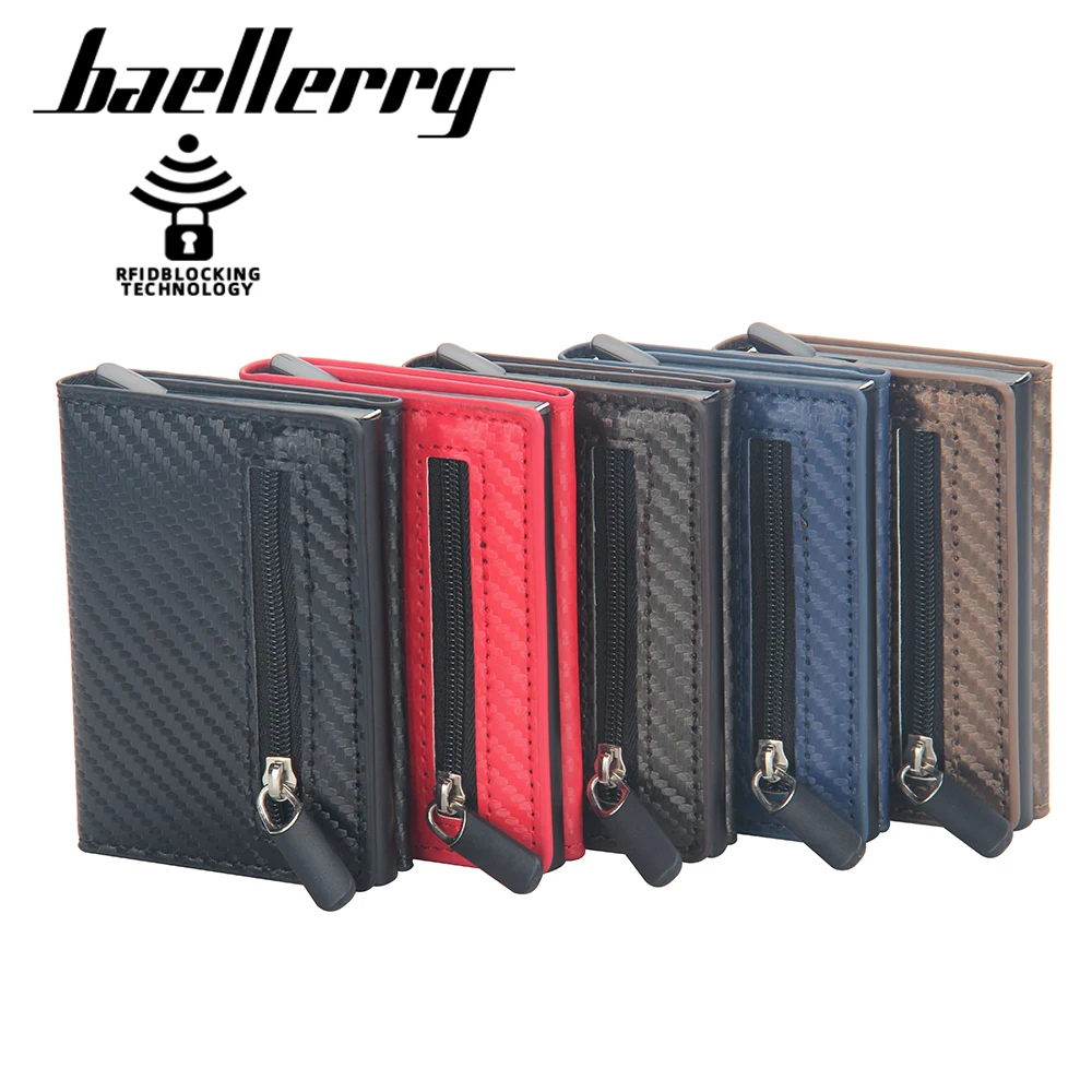 

RFID blocking Buckle Zipper Card Holder wallet Credit Card Holder Wallet aluminum card holder