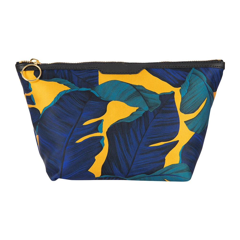 

Blue And White Large Magic Floral Print Promotional Makeup Cartoon Silk Screen Printing Cosmetic Bag, Customized color