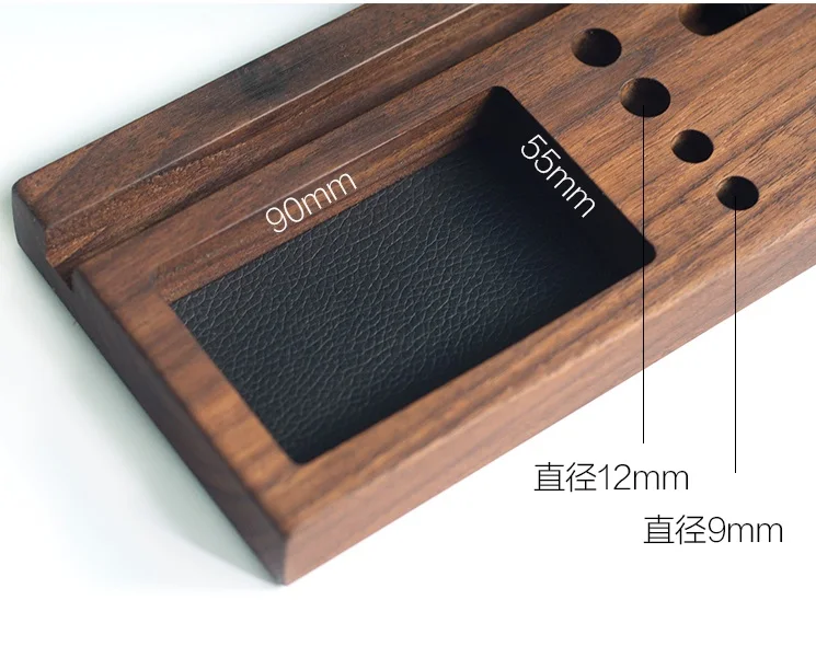 
New design black walnut desktop organizer with USB 
