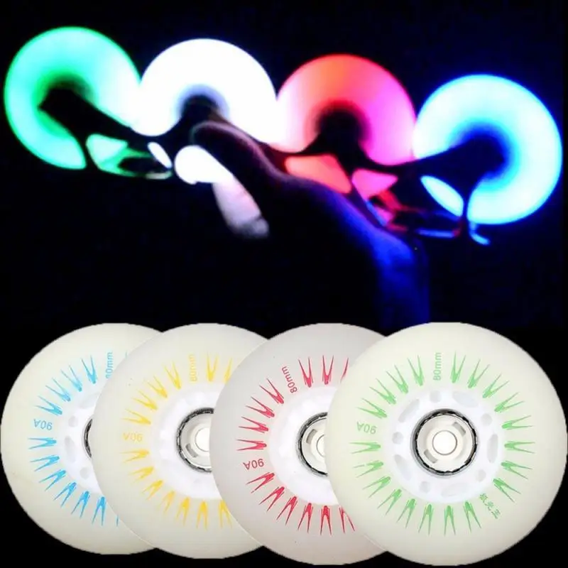 

Inline Flash Roller Wheel 90A 60mm 64mm 68mm 70mm wheel SEBA Skate LED Light Roller PU Freestyle Slalom Patines Tire Wheel, White/green/blue/red/pink/colorful