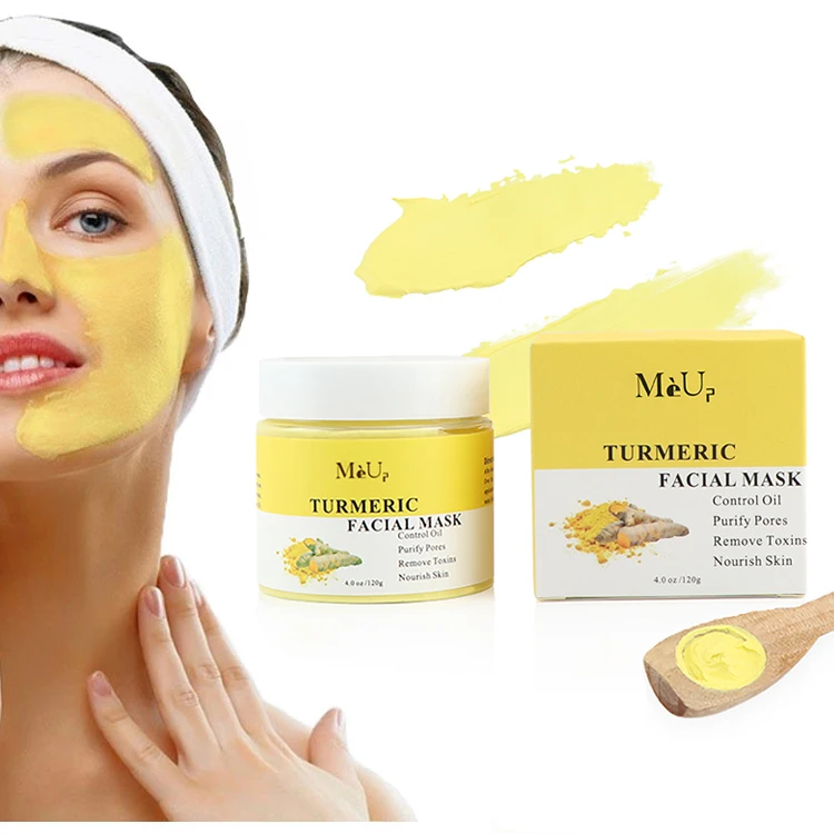 

Wholesale private label organic natural control oil washable tumeric skin care face mask mud turmeric clay facial mask