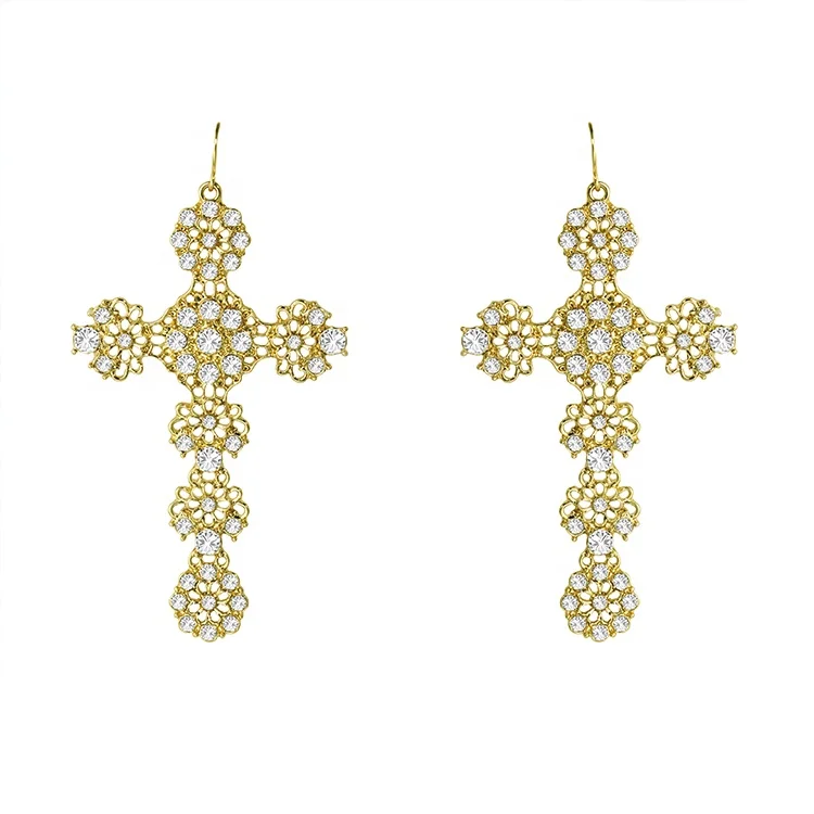 

Hot Sale Trendy Korean Style Jewelry Alloy Rhinestone Earrings For Women