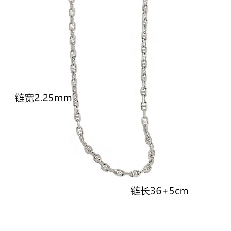 

Wholesale Fashion 18K Gold Plated Women Jewelry 925 Silver Choker Dainty Charm Simple Bead Chain Necklace For Ladies Mam