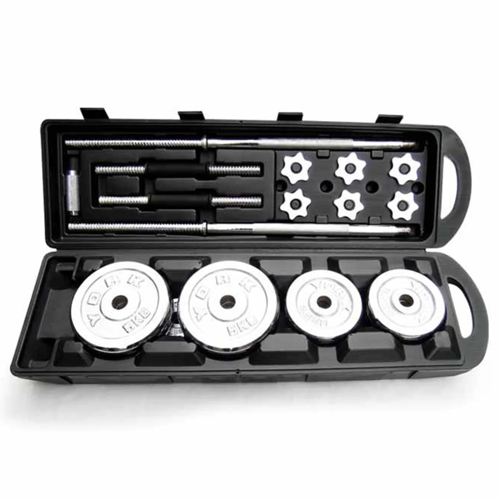 

SD-8090 Professional home gym equipment adjustable chromed barbell dumbbell set with 50kg free weights