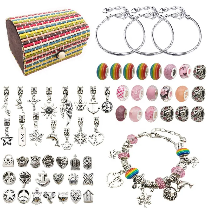 

Amazon Hot DIY Bracelet Charm Making Kit Handmade Bracelets for Girl Children Accessories Set