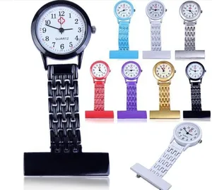 Cheap Custom logo Metal Clip Pocket Quartz Brooch Medical Nurse Watch