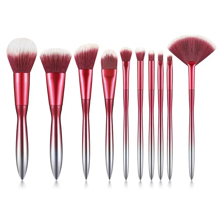

Professional ten piece multicolor Makeup Brushes cosmetics makeup brush set, Colorful