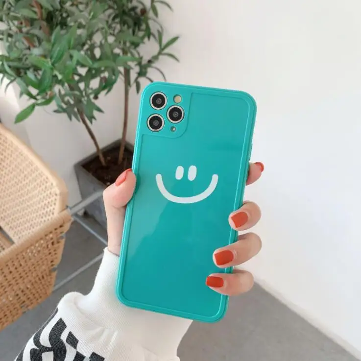 

Cute Smile Cell Phone Cover Colorful Soft TPU Mobile Phone Case for iPhone 12