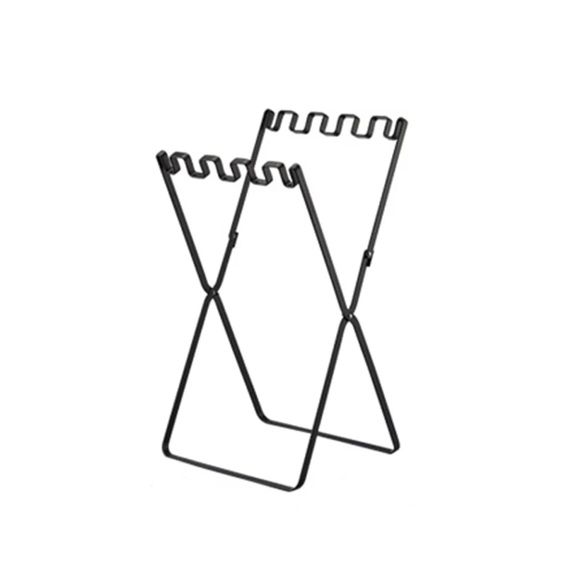

JX---Simple wrought iron portable foldable garbage bag rack, sundry storage rack, kitchen bag rack, White,black