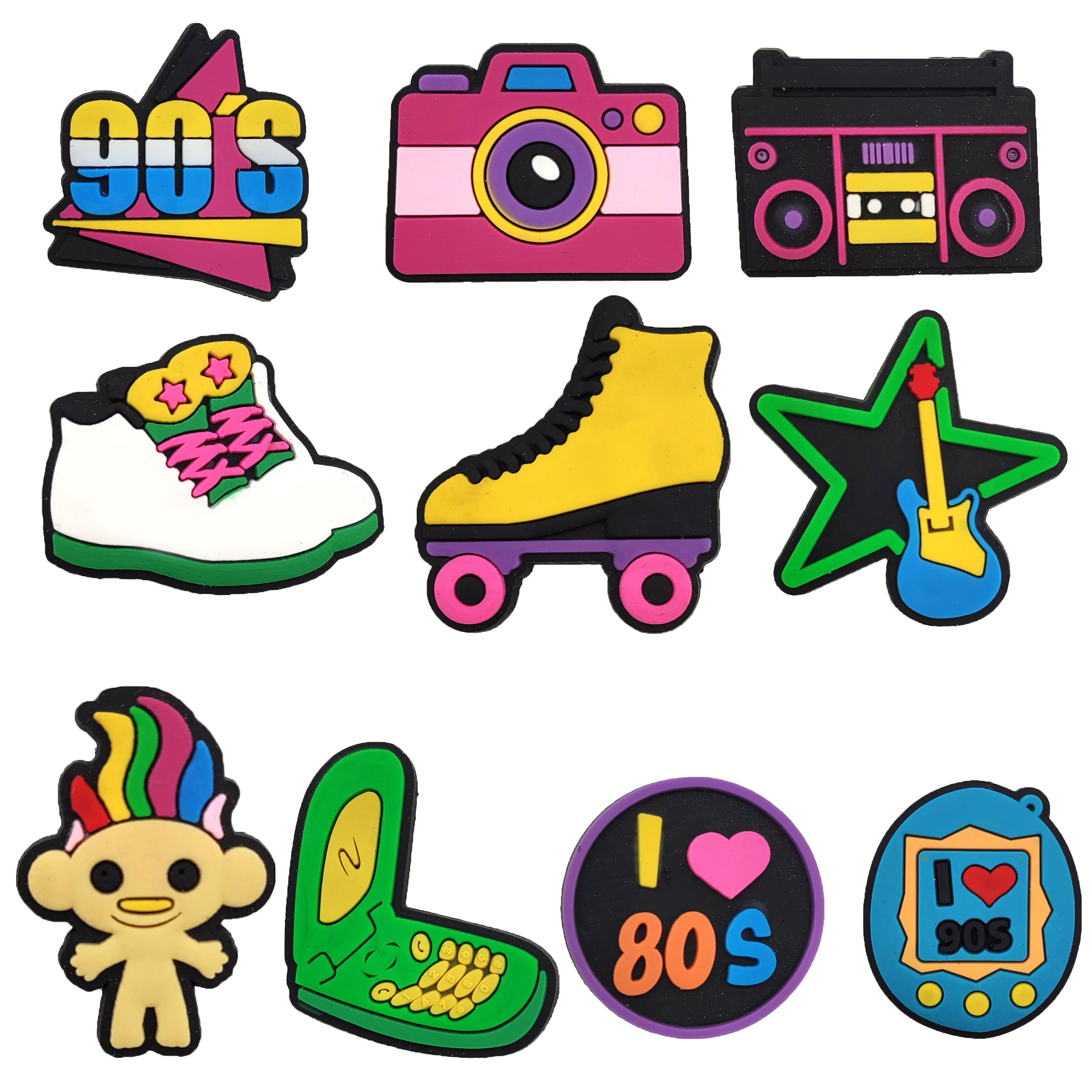 

2022 new design custom pvc and alloy metal designer charms for croc shoe decoration girls shoe CORC, Picture