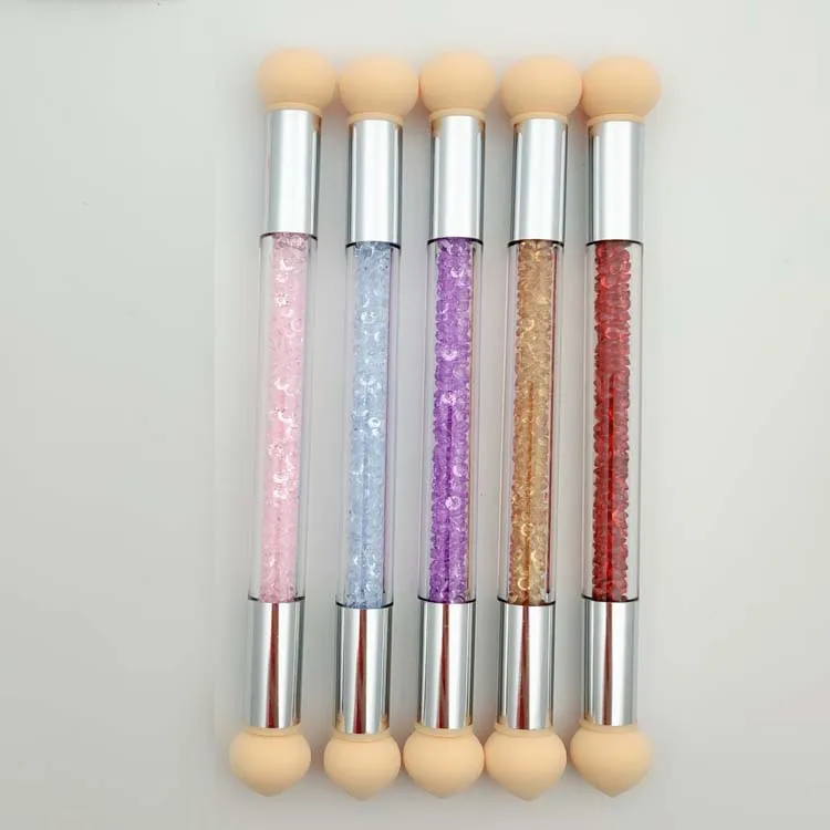 

2 Sponge Heads Nail Art Gradient Brush Pen UV Gel Gradient Painting Shading Nail Gradient Sponges Pen Nails Art Tools