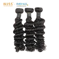 

Bliss Emerald Virgin Cuticle Aligned Indian Hair 3 IN 1 3 Bundles Deep Wave Weave Hair Products for Black Women