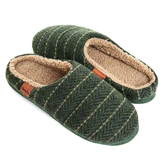 memory foam house slippers mens