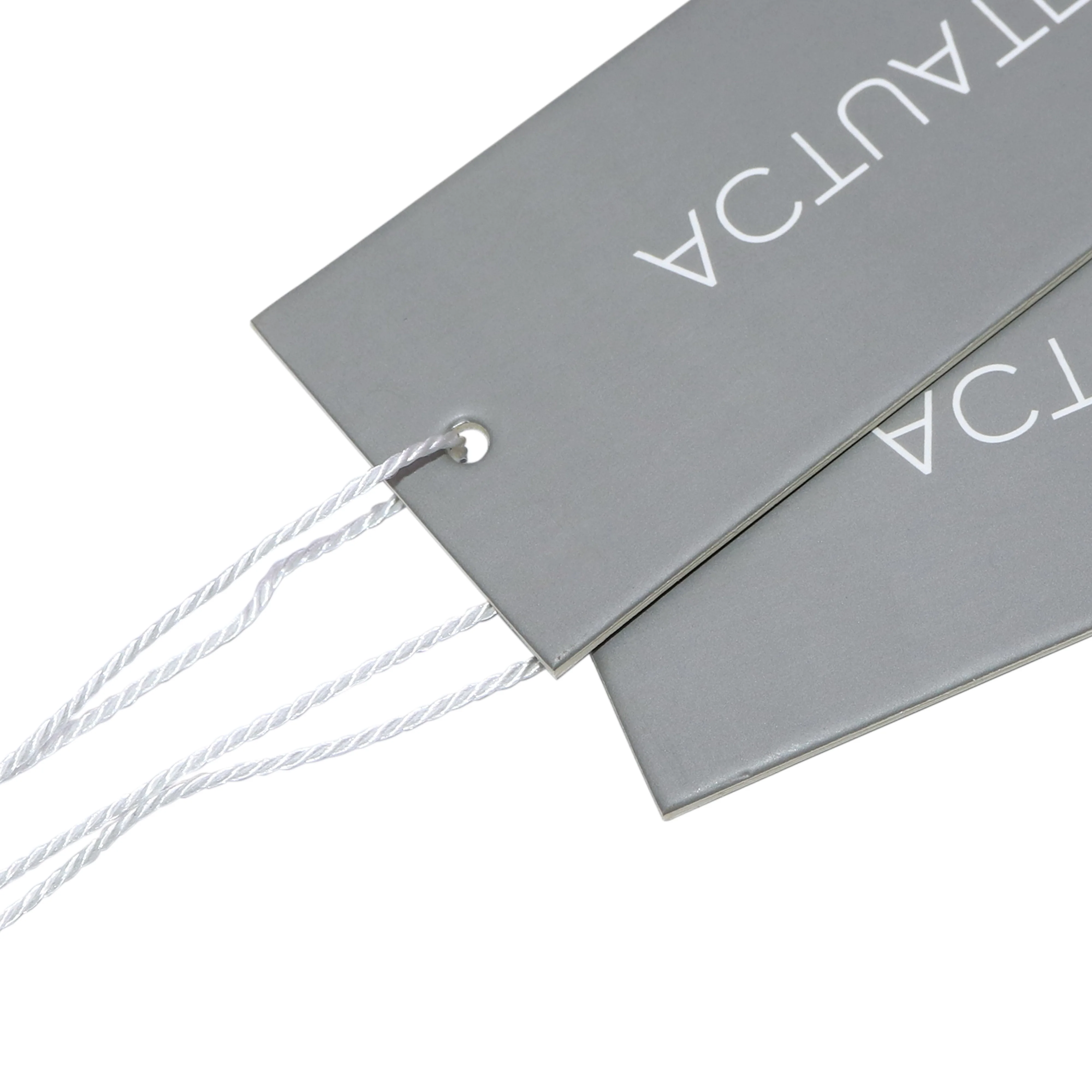 

New design custom leather and paper hang tag with suede leather string