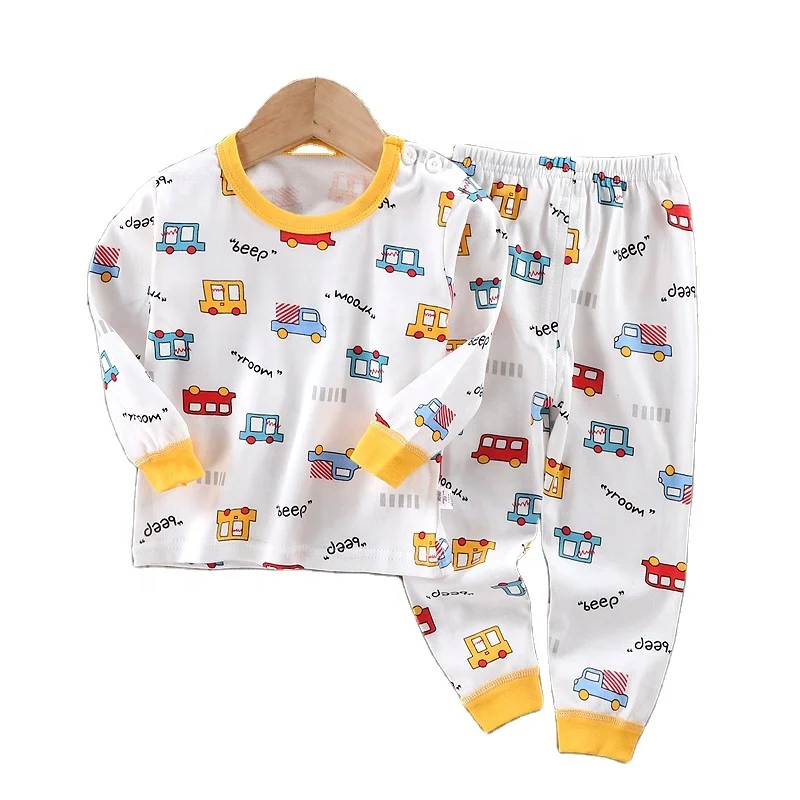 

top quality factory sale 2- 7 years kids cotton pajamas for boy and girl