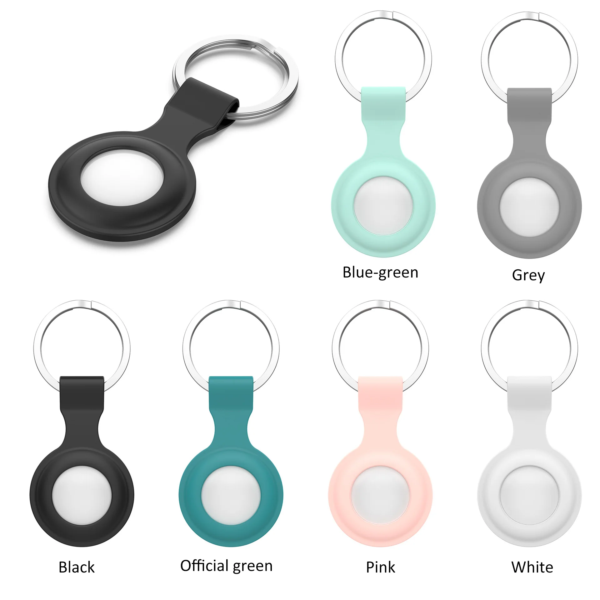 

Silicone Cover Smart Wireless Locator Anti-lost Tracker Protector For Apple Airtag Keychain