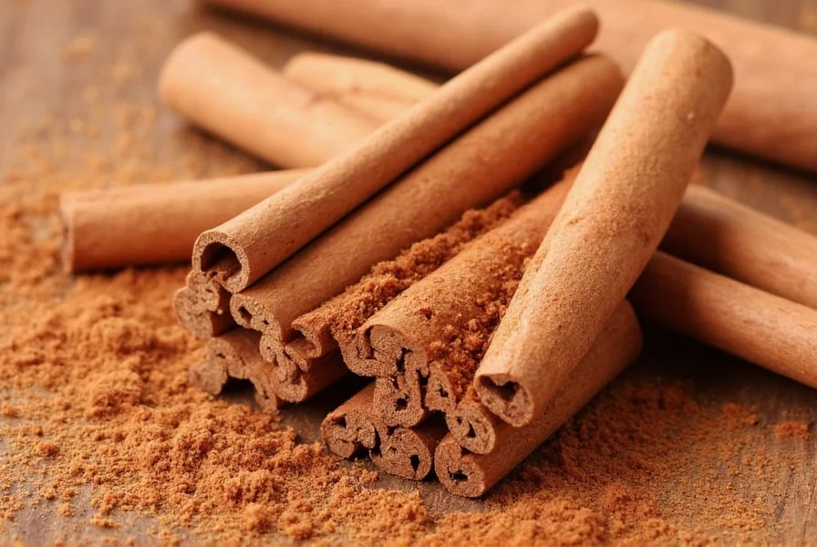 Close-up of cinnamon sticks and powder showing the difference between Ceylon and Cassia varieties for health benefits comparison