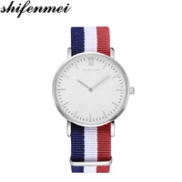 

shifenmei S1075N Global hot sales Promotion Unisex Casual nylon strap Quartz simple design wrist watch