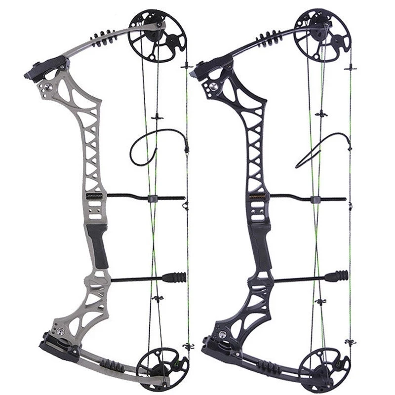 

M129 30-70lbs Archery Compound Bow Lightweight Magnesium Alloy Riser Arrow Slingshot Shooting Pulley Bow for Hunting Accessories, Black/gray