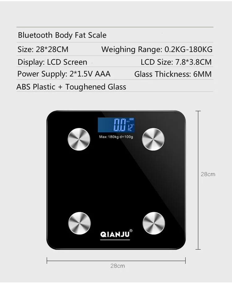 
OEM ODM Electronic Personal Weight Scale machine Digital body bathroom Scale 