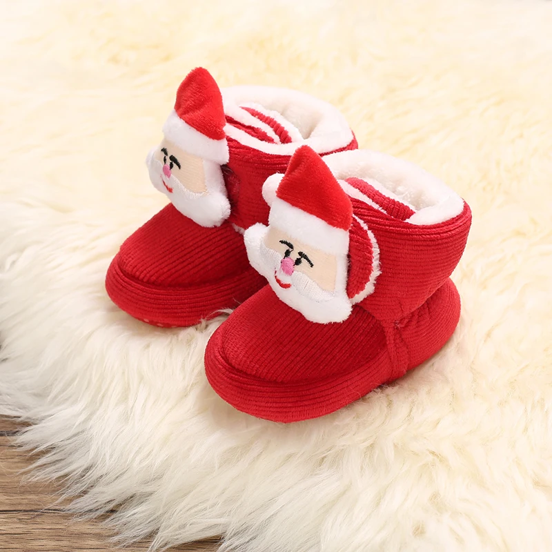 

2020 Guangzhou baby shoes soft soles baby warm casual shoes Boys and girls Christmas dress shoes