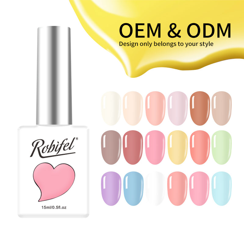 

OEM Manufacturer Robifel 96 Colors Nail Gel Sparkle Glitters Popular Bright Nail Art Solid Colors Gift for Women UV Gel Express