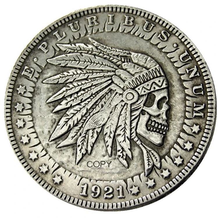 

US Hobo 1921 Morgan Dollar Silver Plated Reproduction Coin #25