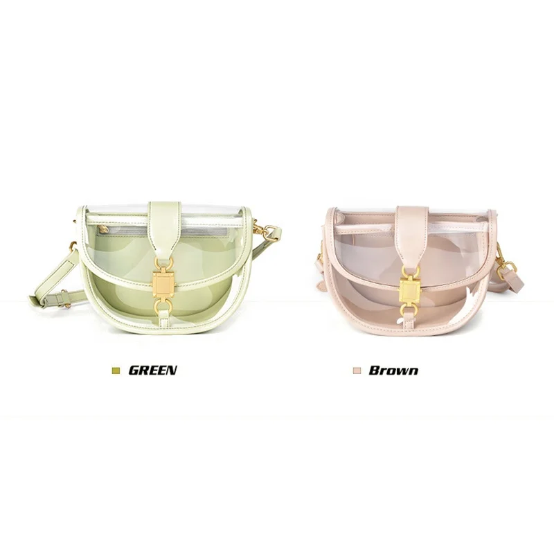 

2022 Trendy Luxury Summer Small Transparent PVC Shoulder Bag Jelly Purses And Bags