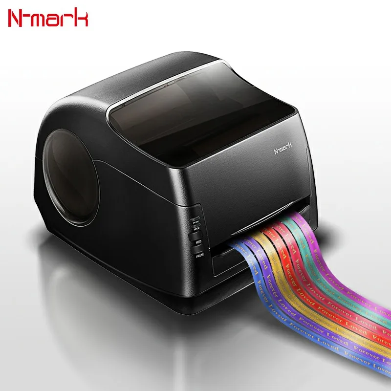 

N-mark Automatic digital gold foil printer machine printing on satin ribbon