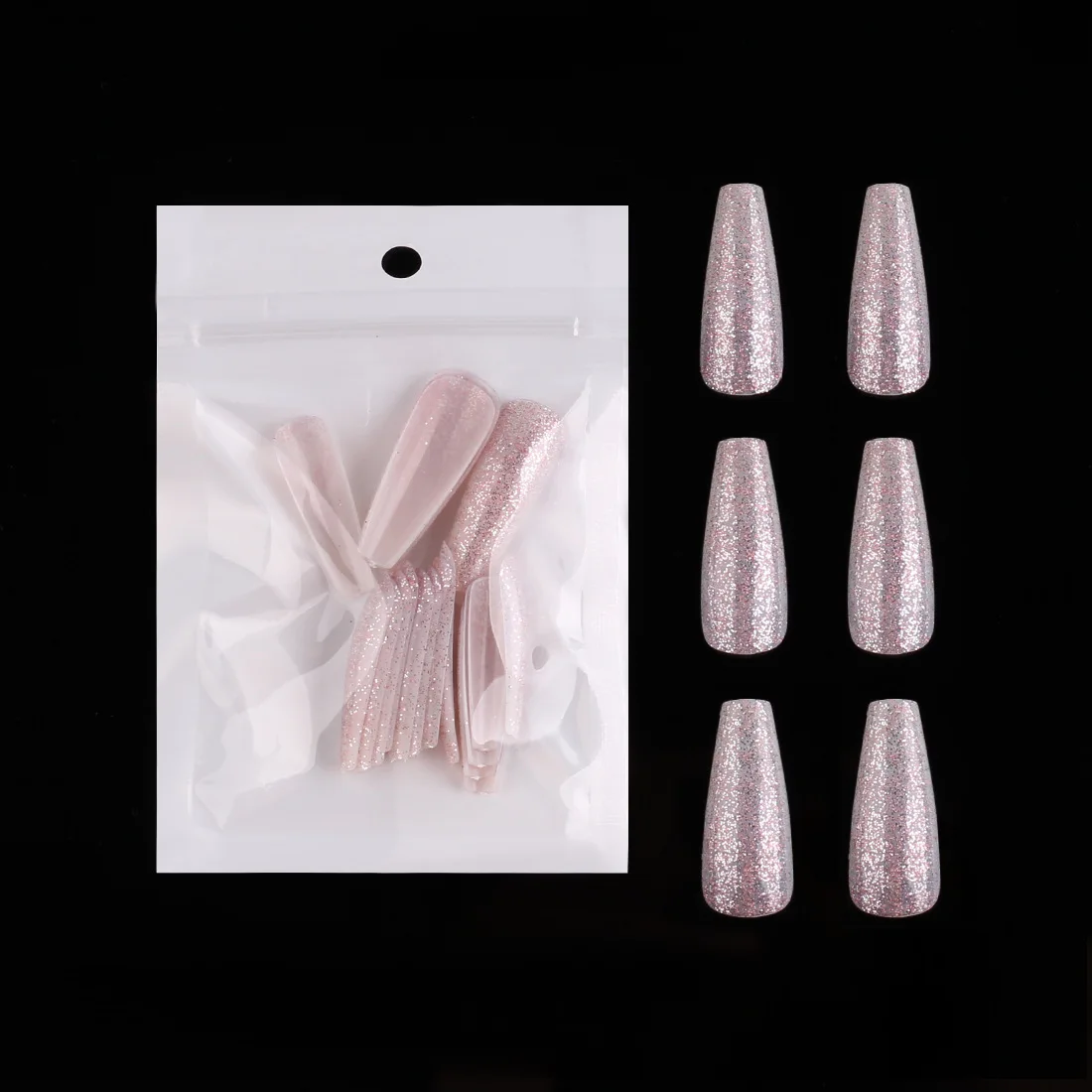 

2021 nail art tips custom designed Flash Press On Nails
