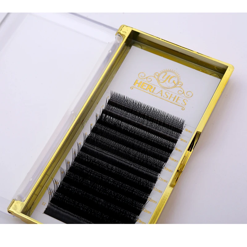 

W types lash extensions easy fanning W shape eyelash extensions, Natural black