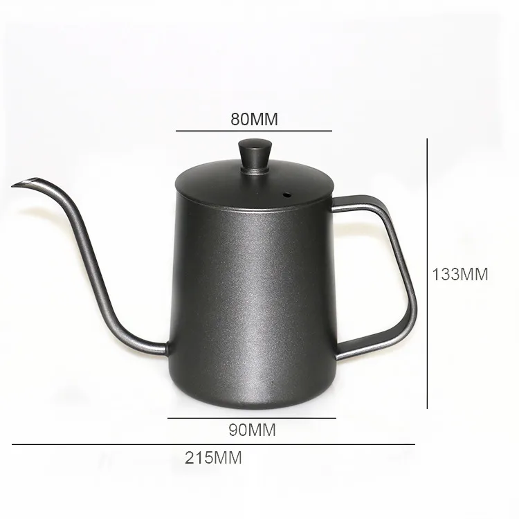 

350ml stainless steel gooseneck coffee pour over coffee kettle Fine Stainless Pour Over Gooseneck Tea Pot kitchen machine, Black