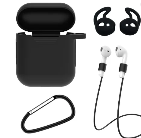 

Hot sell for airpods 2 case 4 in 1 cases cover accessories kits protective with strap and buckle for airpods