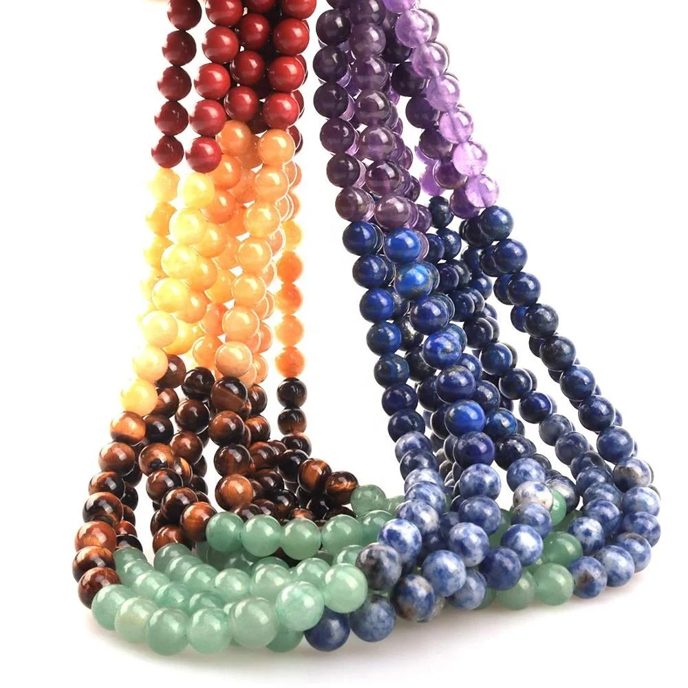 

8mm Natural Colorful Stone Beads for Jewelry Making, Multi