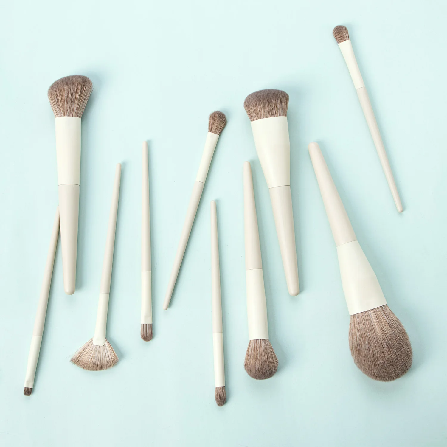 

Oem your brand high quality 10pcs wholesale wooden make up brush