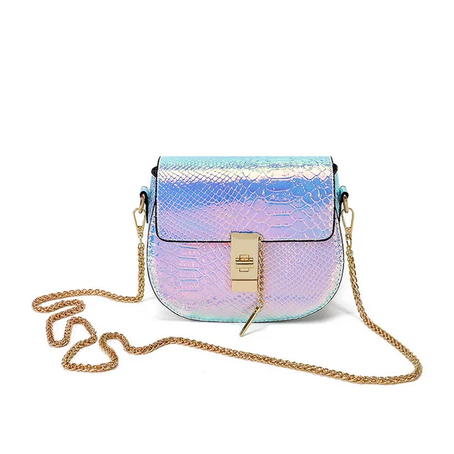 

wholesale Shiny Charming Chain shoulder bag laser piggy bag women fashion trend diagonal handbags