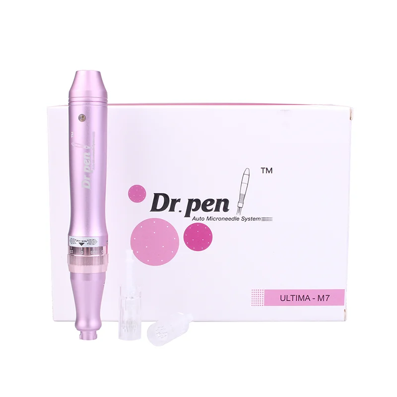 

TA Wireless Professional Derma skin Pen m7 dr pen electric(0.25-2.5mm) micro needling derma pen m7, Red/white