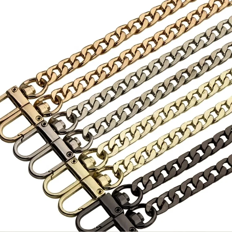 

Metal Flat Byzantine Necklace Twisted Chains Curb Chains Bulk Fit Bracelets iron brass stainless steel metal bag handbag chain, Nickle, gold ,brass ,anti-brass,