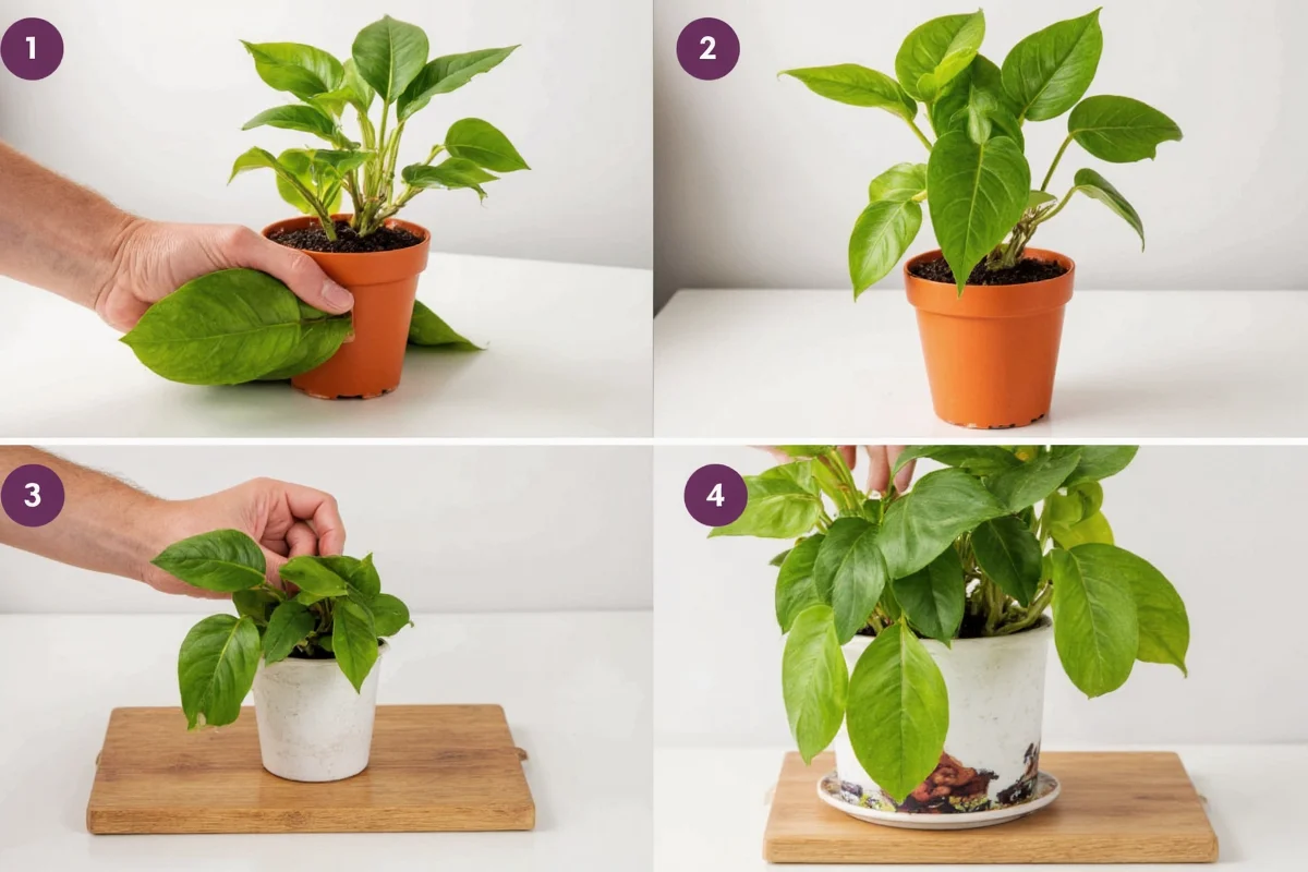 how to repot a pothos plant