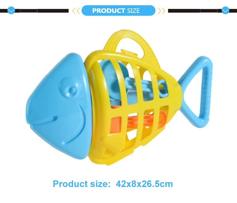 Eco plastic fish shape beach sand toys play set for kids.jpg