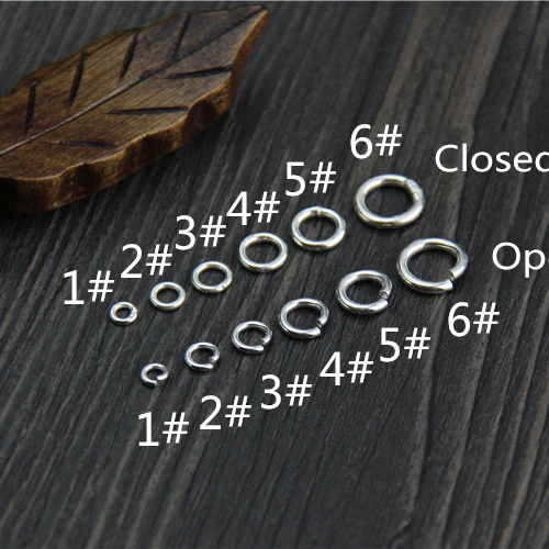 

925 Sterling Silver Round Open Split Jump Rings Closed Rings Jewelry Findings DIY Bracelet Necklace Jewelry Making